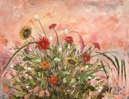 Gemälde, Le bouquet champêtre, ShuJie Wang