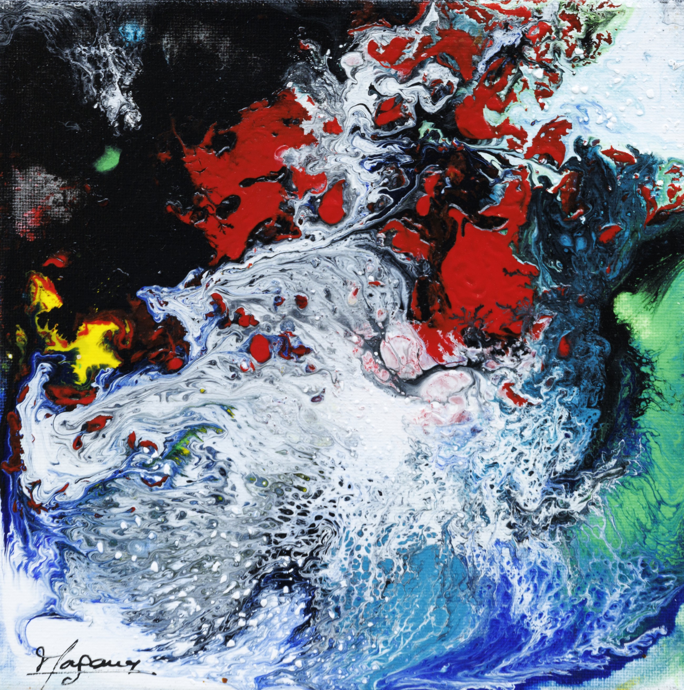 Claudine Laurent dite Morgane, Vue du ciel - Paysage abstrait entre terre et mer Claudine Laurent dite Morgane, Vue du ciel - Paysage abstrait entre terre et mer