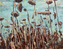 Gemälde, La récolte des tournesols, ShuJie Wang