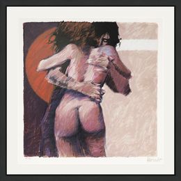 Print, Lover's Embrace (framed hand signed serigraph), Aldo Luongo