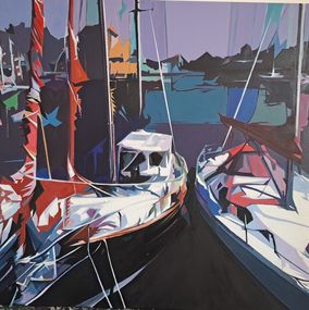 Gemälde, Port D'Honfleur., Pierre Wuillaume