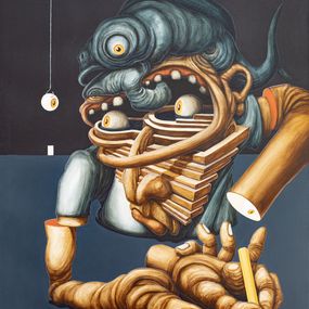 Gemälde, L'âme sombre - série portrait onirique et surréalisme, Samuel Boudaud