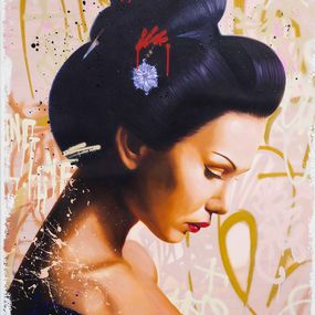 Gemälde, Geisha Street Art, Vincent Bardou