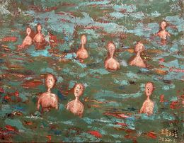 Gemälde, Traverser l’eau trouble, ShuJie Wang