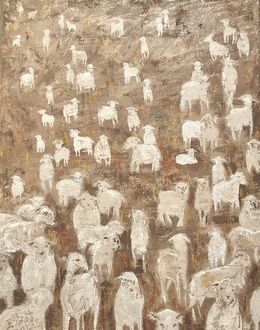 Gemälde, Troupeau de moutons, ShuJie Wang