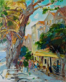 Peinture, Walks along the embankment, Helen Shukina