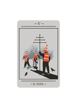 Fine Art Drawings, Le Pape (The Hierophant), Konstantin Kornakov