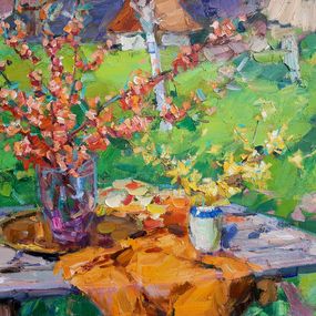 Painting, Still life in the garden, Pereta Vyacheslav