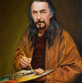 Gemälde, An Artist at Work (Self-portrait), Bulat Valeriy