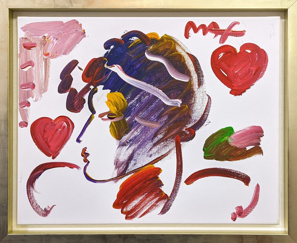 Peter Max, Profile with Hearts Peter Max, Profile with Hearts