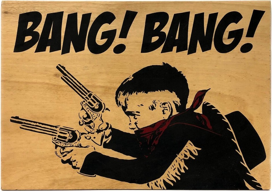 Fake, Bang! Bang! (original double sided on wood) Fake, Bang! Bang! (original double sided on wood)