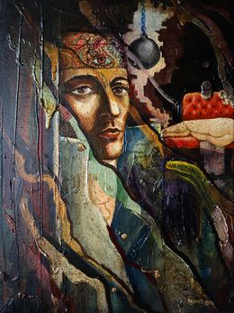 Painting, Self-Portrait 1990, Rakhmet Redzhepov (Ramzi)