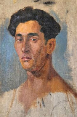 Painting, Father Portrait 1974, Rakhmet Redzhepov (Ramzi)