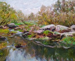 Painting, On the River Bank, Pavlenko Leonid