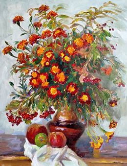 Painting, Still Life with Marigolds, Pavlenko Leonid