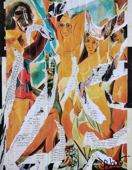 Painting, Dècollage Picasso (a tribute to P. Picasso), Dr. Love