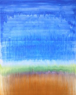Gemälde, Every 2 Days I Am A Completely New Person, I Shuffle The Cards To See Who I Will Be For Today / Blue Green Purple Orange / G7add9sus4, Simon Findlay