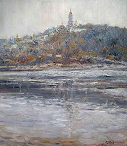 Painting, View of the Church, Pavlenko Leonid