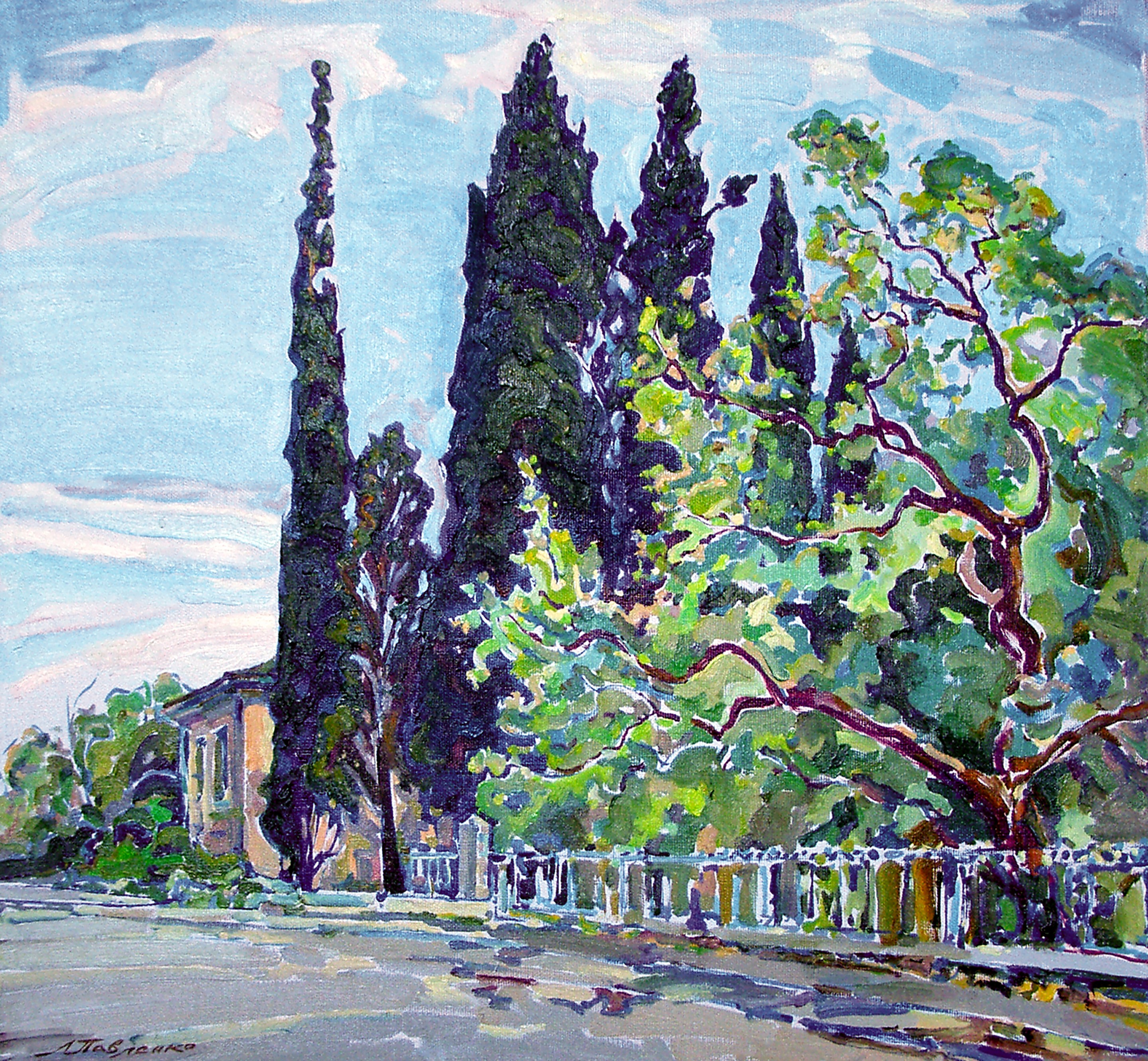 Pavlenko Leonid, Landscape with Cypress Pavlenko Leonid, Landscape with Cypress
