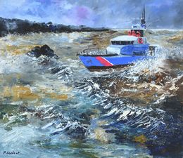 Painting, Coastguards, Pol Ledent
