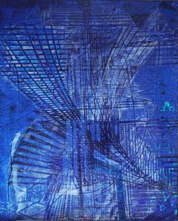 Gemälde, Bleu iels, Olivier Ebel