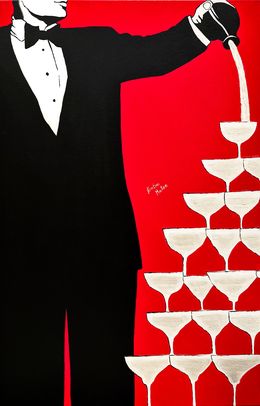 Gemälde, Champagne from a Gentleman, Kristina Mallen