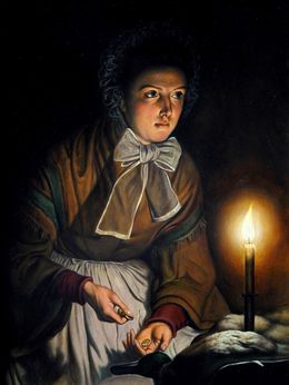 Painting, Night (Copy of a painting by Petrus van Schendel), Bulat Valeriy