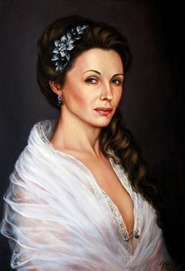Painting, Portrait of Margarita (Series Silver is your name), Bulat Valeriy