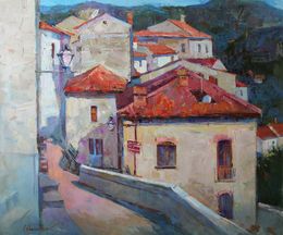 Peinture, Orange roofs of Valsinni, Tetiana Shendryk