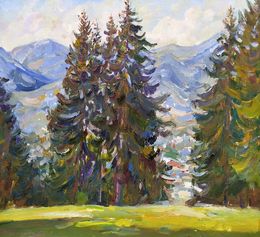 Painting, Spruce Trees, Pavlenko Leonid