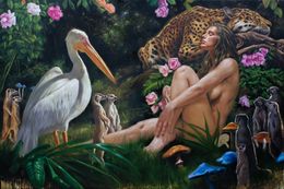 Painting, Rest in the Garden of Eden, Matteo Nannini