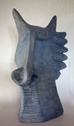 Sculpture, Grand Cavalier Bleu, Bernard Métranve