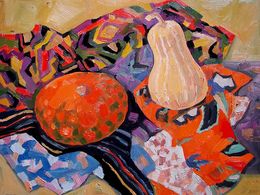 Painting, Still Life with Hokkaido Pumpkin, Shulyak Tatyana