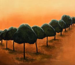 Gemälde, Beginning to shine. Pine trees., Iryna Bondar