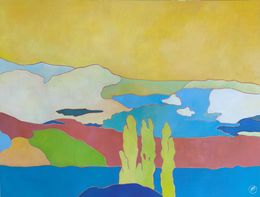 Painting, Paysage heureux, Autonne