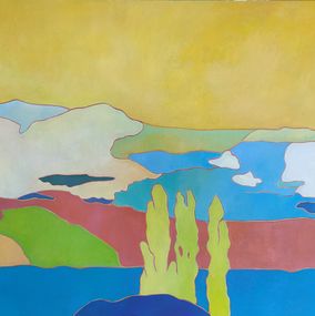Painting, Paysage heureux, Autonne