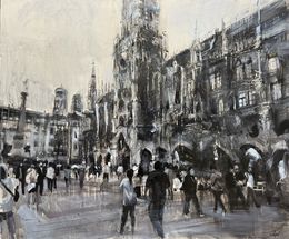 Painting, Munich, Neue Rathaus in Marienplatz, Irakli Chikovani