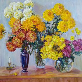 Gemälde, Chrysanthemums, Pavlenko Leonid