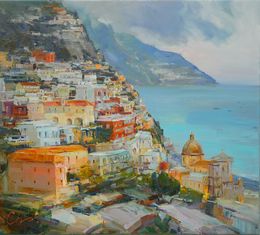 Painting, Magical Amalfi Coast, Serhii Cherniakovskyi