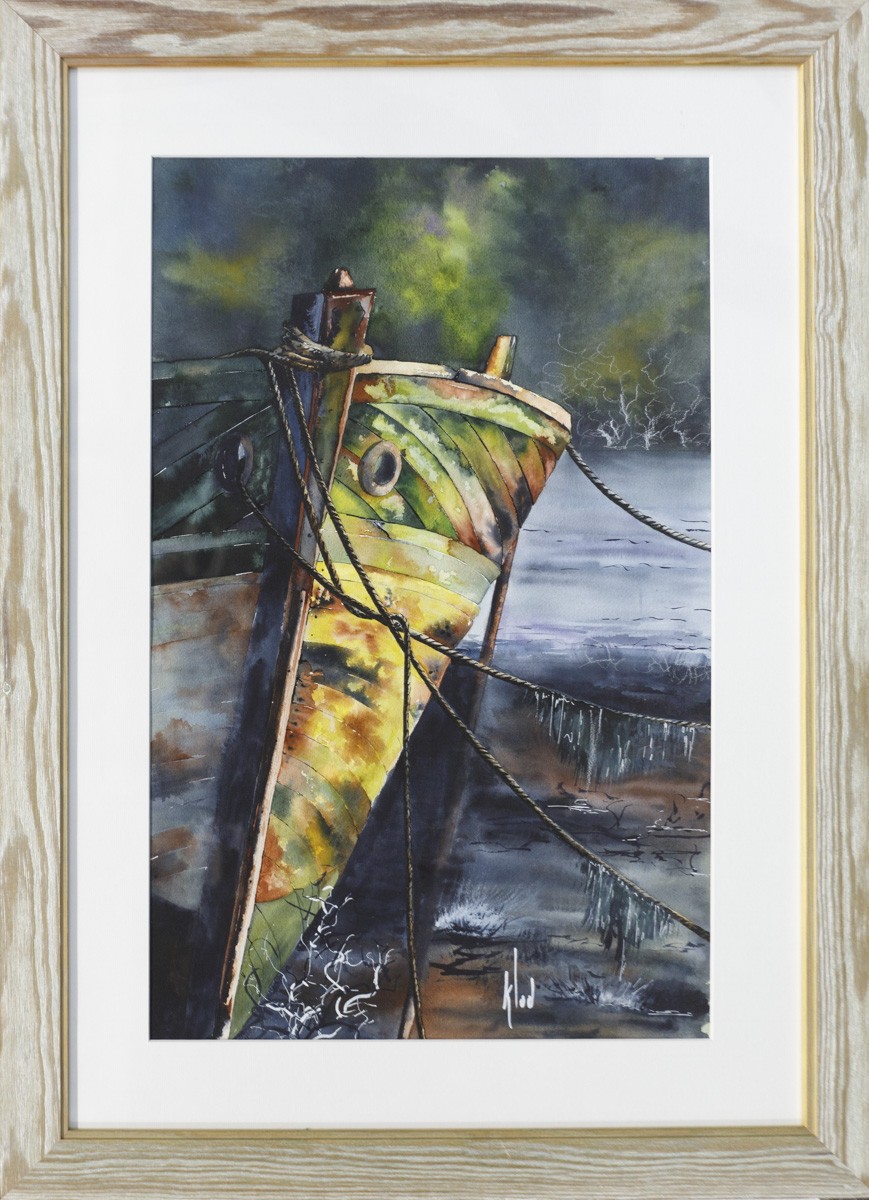 Claude Vergnaud dit Klod, Au soleil couchant-3714 - Série bateaux échoués Claude Vergnaud dit Klod, Au soleil couchant-3714 - Série bateaux échoués