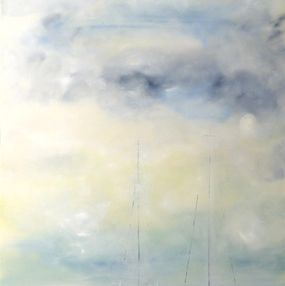 Gemälde, Entre ciel et terre - Série paysage marin, Nath Brinon