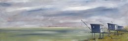 Peinture, Pêcheries en Retz - Série paysage marin, Nath Brinon