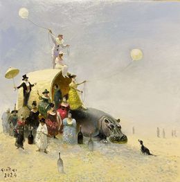 Gemälde, Hippopotamus, Giorgi Melikidze