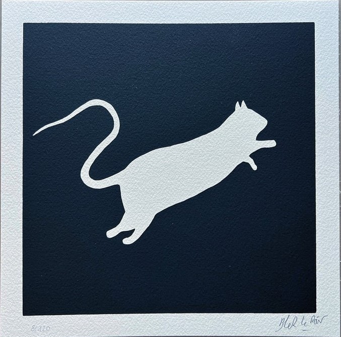 Blek Le Rat, White Rat (on black background) Blek Le Rat, White Rat (on black background)