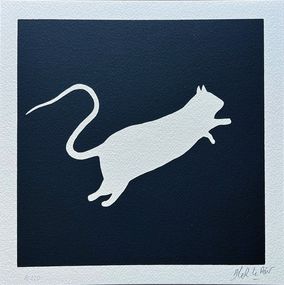 Édition, White Rat (on black background), Blek Le Rat