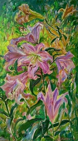 Painting, Pink Lilies, Pavlenko Leonid