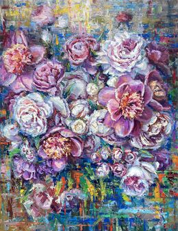 Peinture, Bouquet of pionies, Evgeny Chernyakovsky