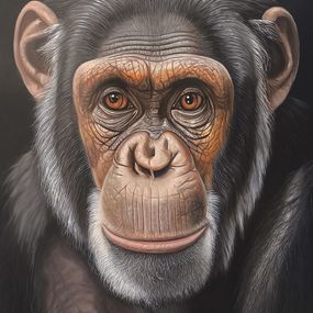 Gemälde, The Gaze of Chimpanzee, Tigran Araqelyan