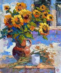 Painting, Sunflowers, Oksana Ivanyuk