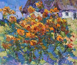 Gemälde, Sunny yard, Oksana Ivanyuk